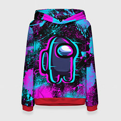 Толстовка-худи женская NEON AMONG US, цвет: 3D-красный