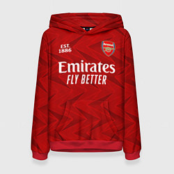 Толстовка-худи женская ARSENAL 2021 - ДОМАШНЯЯ, цвет: 3D-красный