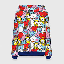 Толстовка-худи женская BT21 BTS, цвет: 3D-синий
