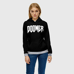 Толстовка-худи женская Doomer, цвет: 3D-меланж — фото 2
