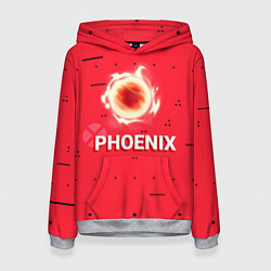 Толстовка-худи женская Phoenix, цвет: 3D-меланж