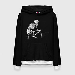 Толстовка-худи женская Slavs Skeleton, цвет: 3D-белый