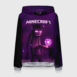Толстовка-худи женская Minecraft Слендермен, цвет: 3D-меланж