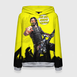 Толстовка-худи женская Cyberpunk 2077 Breathtaking, цвет: 3D-меланж