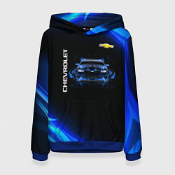 Толстовка-худи женская Chevrolet, цвет: 3D-синий