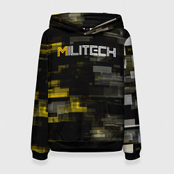 Толстовка-худи женская MILITECH камуфляж Cyberpunk 2077, цвет: 3D-черный