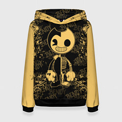 Толстовка-худи женская Bendy And The Ink Machine краска, цвет: 3D-черный
