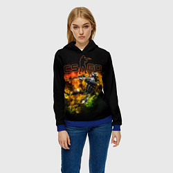 Толстовка-худи женская КС, цвет: 3D-синий — фото 2