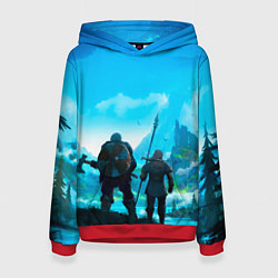 Толстовка-худи женская Вальгала, цвет: 3D-красный