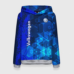 Толстовка-худи женская Volkswagen, цвет: 3D-меланж