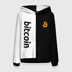Толстовка-худи женская БИТКОИН BITCOIN Z, цвет: 3D-черный
