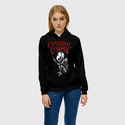 Толстовка-худи женская Cannibal Corpse 1, цвет: 3D-черный — фото 2