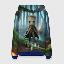 Толстовка-худи женская Little Nightmares 2, цвет: 3D-синий