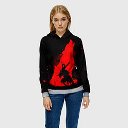 Толстовка-худи женская DARK SOULS ТЁМНЫЕ ДУШИ, цвет: 3D-меланж — фото 2