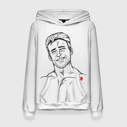 Толстовка-худи женская Aniki, цвет: 3D-белый