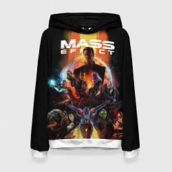 Толстовка-худи женская Mass effect, цвет: 3D-белый