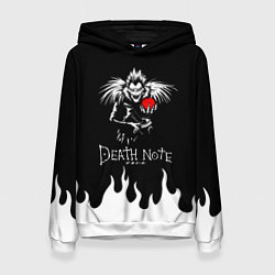 Толстовка-худи женская DEATH NOTE ТЕТРАДЬ СМЕРТИ, цвет: 3D-белый