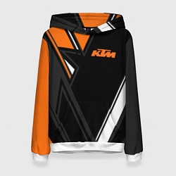 Толстовка-худи женская KTM КТМ, цвет: 3D-белый