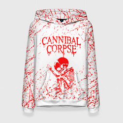Толстовка-худи женская Cannibal corpse, цвет: 3D-белый