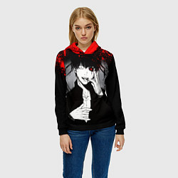 Толстовка-худи женская ТОКИЙСКИЙ ГУЛЬ TOKYO GHOUL, цвет: 3D-черный — фото 2