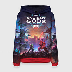 Толстовка-худи женская DOOM Eternal: The Ancient Gods, цвет: 3D-красный