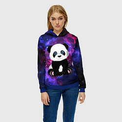Толстовка-худи женская Space Panda, цвет: 3D-синий — фото 2