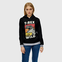 Толстовка-худи женская T-rex Wild, цвет: 3D-меланж — фото 2
