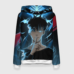 Толстовка-худи женская Solo leveling Manga, цвет: 3D-белый