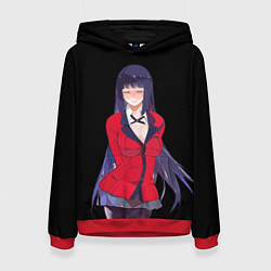 Толстовка-худи женская Jabami Yumeko Kakegurui, цвет: 3D-красный