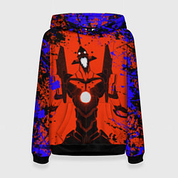 Толстовка-худи женская Евангелион Evangelion, цвет: 3D-черный