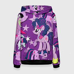 Толстовка-худи женская Twilight Sparkle, цвет: 3D-черный