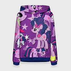 Толстовка-худи женская Twilight Sparkle, цвет: 3D-синий