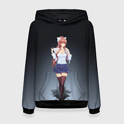 Толстовка-худи женская Doki Doki Literature Club Monika Z, цвет: 3D-черный