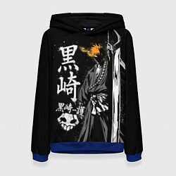 Толстовка-худи женская Bleach, Ичиго с мечом, цвет: 3D-синий
