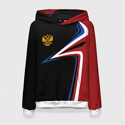 Толстовка-худи женская РОССИЯ RUSSIA UNIFORM, цвет: 3D-белый