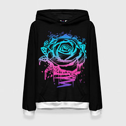 Женская толстовка Неоновая Роза Neon Rose