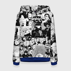 Толстовка-худи женская Магическая Битва, цвет: 3D-синий
