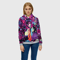 Толстовка-худи женская Hades, цвет: 3D-меланж — фото 2