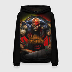 Толстовка-худи женская Five Finger Death Punch Skull, цвет: 3D-черный