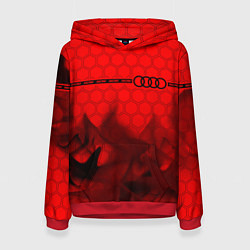 Толстовка-худи женская Audi - Racing Line, цвет: 3D-красный