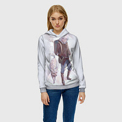 Толстовка-худи женская Для тебя бессмертный аниме, цвет: 3D-меланж — фото 2