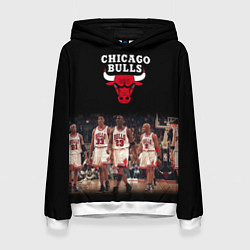 Толстовка-худи женская CHICAGO BULLS 3, цвет: 3D-белый