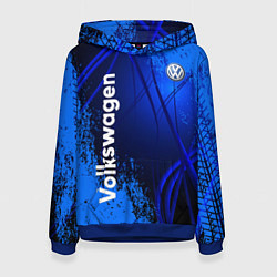 Толстовка-худи женская Volkswagen, цвет: 3D-синий