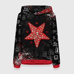 Толстовка-худи женская The Binding of Isaac ИСААК, цвет: 3D-красный