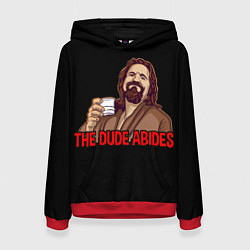 Толстовка-худи женская The Dude Abides Lebowski, цвет: 3D-красный