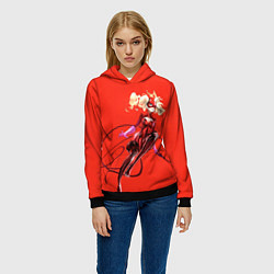 Толстовка-худи женская Takamaki, цвет: 3D-черный — фото 2