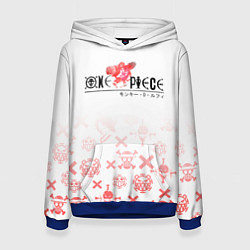 Толстовка-худи женская One Piece резиновый Луффи, цвет: 3D-синий