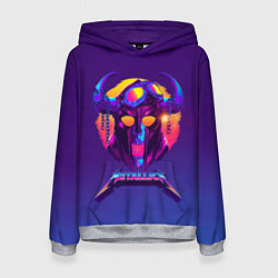 Толстовка-худи женская Metallica Neon, цвет: 3D-меланж