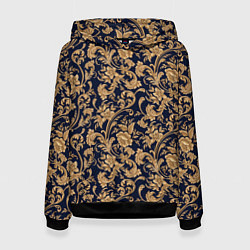 Толстовка-худи женская Versace классические узоры, цвет: 3D-черный