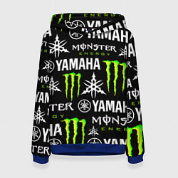 Толстовка-худи женская YAMAHA X MONSTER SPORT, цвет: 3D-синий